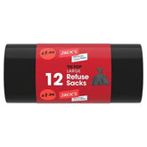 Jacks 12 Tie-Top Refuse Sacks Large  Adomoo